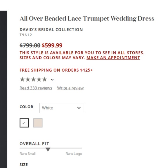 David's Bridal Wedding Dress - Picture 4 of 5